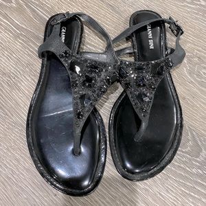 Gianni Bini Flat Sandals with Rhinestones 8